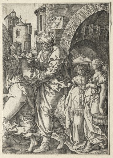 The Story of Lot: Lot and His Family Fleeing Sodom