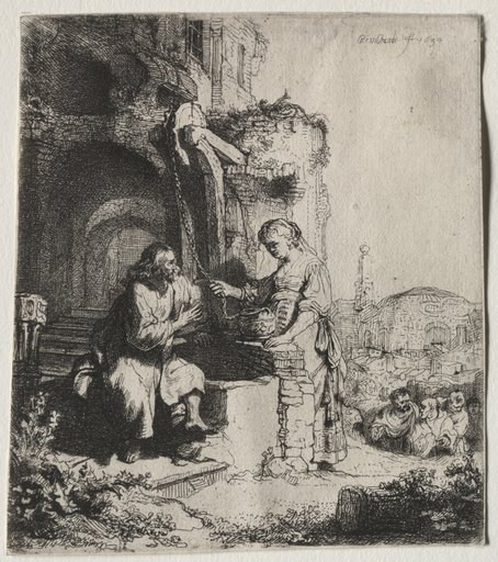 Christ and the Woman of Samaria Among Ruins