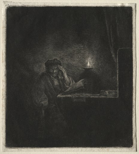 Copy of Student at a Table by Candelight