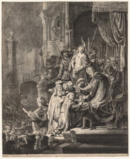 Christ Before Pilate: Large Plate