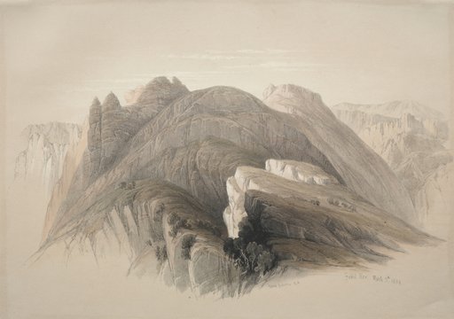 Gebil Hor. Mount Hor, from the Cliffs Encircling Petra