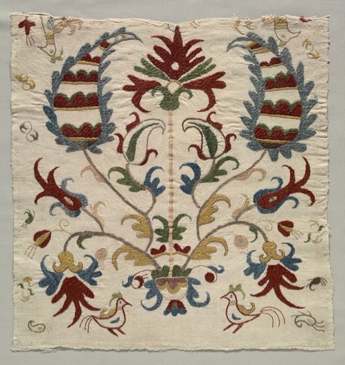 Fragment of Pillow Cover or Panel of Bedspread