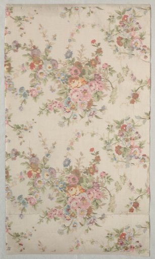 Printed Silk with Flower Design