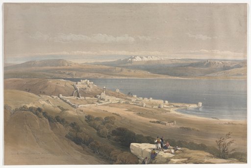 City of Tiberias on the Sea of Galilee, looking towards Hebron