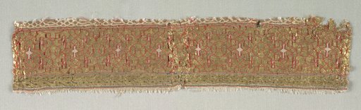 Guilloche band, from a dalmatic of San Valero