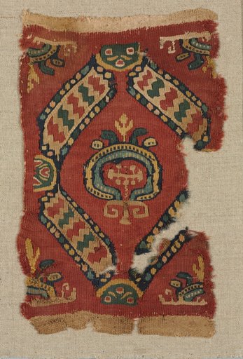 Fragmentary Ornament from a Tunic with Lozenges and Medallions