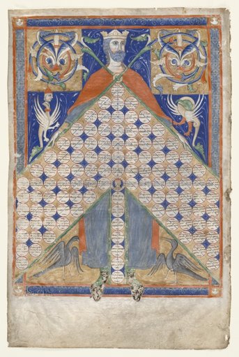 Leaf from Gratian's Decretum: Table of Consanguinity