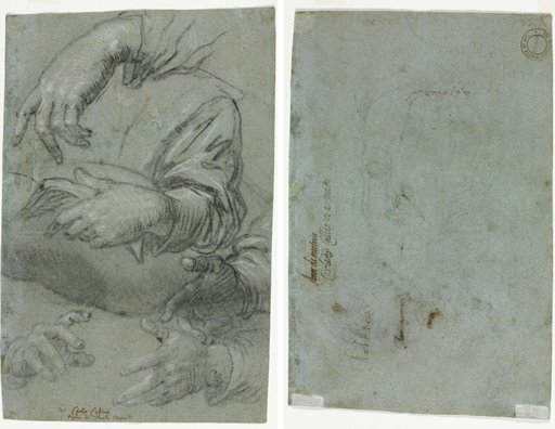 Studies of Hands (recto); Sketch of a Child's Head (verso)