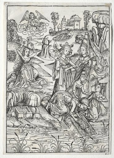 Der Schatzbehalter: Moses Found by Pharaoh's Daughter (recto)