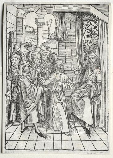 Der Schatzbehalter: Christ before Caiaphas (verso)