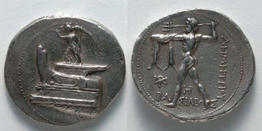 Tetradrachm: Nike on Ship's Prow (obverse); Poseidon (reverse)