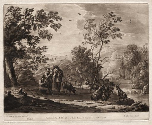 Liber Veritatis: No. 25, A Mountainous and Wooded Landscape with Shepherds Playing and Goats Browsing