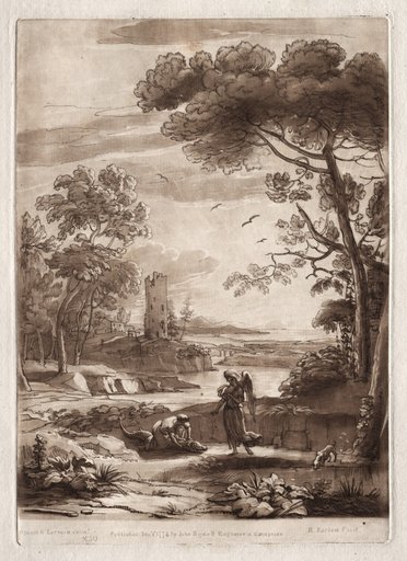 Liber Veritatis: No. 50, A River Scene with Tobias and the Angel
