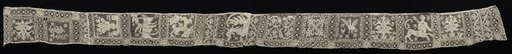 Band with Various Fantastic Creatures and Vegetal Patterns