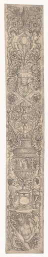 Ornament Panel: Triton and Two Infant Satyrs