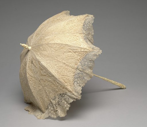 Lace Parasol with Ivory Handle