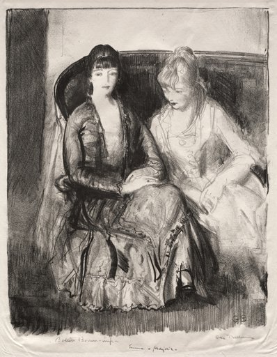 Emma and Marjorie on a Sofa