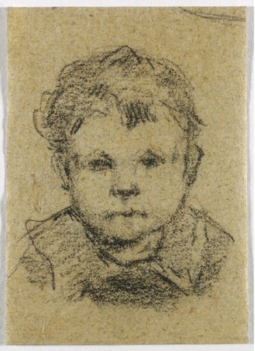 Emil Gauguin as a Child, Wearing a Collared Shirt