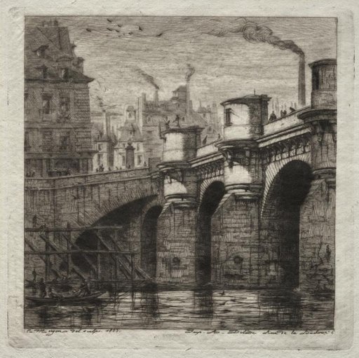 Etchings of Paris: The New Bridge