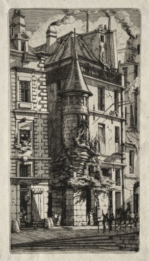 Etchings of Paris: House with a Turret, Weavers' Street