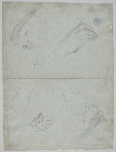 Studies of Hands Playing Instruments (verso)