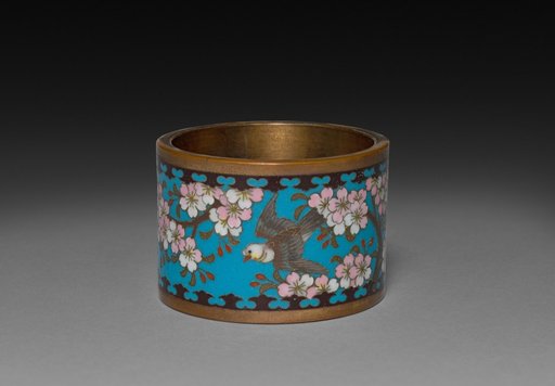 Napkin Ring with Cherry and Birds