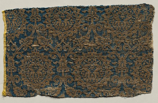 Lampas with hares in ogival pattern