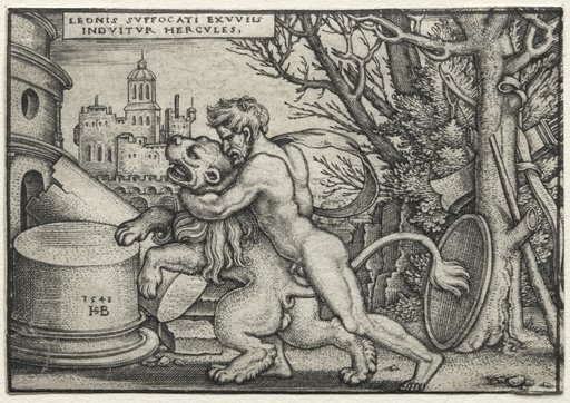 The Labors of Hercules: Hercules Strangling the Nemean Lion