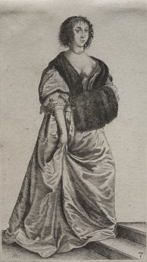 The Several Habits of English Women, from the Nobility to the Country Women as they are in these times: The Woman on the Two Steps