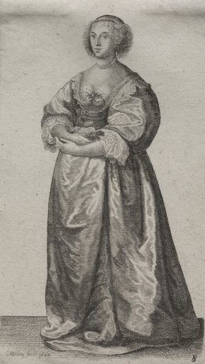 The Several Habits of English Women, from the Nobility to the Country Women as they are in these times: The Woman with Flowers
