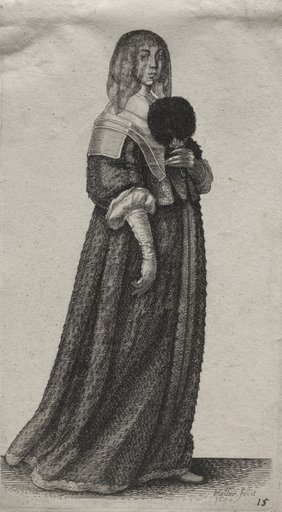 The Several Habits of English Women, from the Nobility to the Country Women as they are in these times: The Veiled Woman