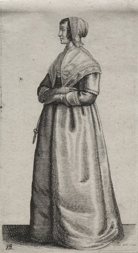 The Several Habits of English Women, from the Nobility to the Country Women as they are in these times: The Woman with Scissors