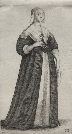 The Several Habits of English Women, from the Nobility to the Country Women as they are in these times: The Woman with a Handkerchief