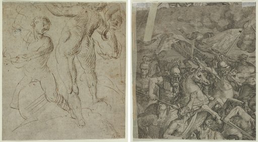 Laocoön (recto); Battle of the Milvian Bridge (fragment) (verso)