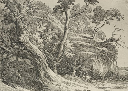 Specimens of Polyautography: Man Seated under an Oak