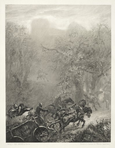 Essay on Stone with Brush and Scraper: The Convoy of Prisoners through a Woods
