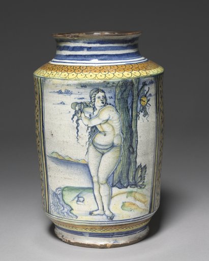Cylindrical Storage Jar: Venus on the Sea Shore