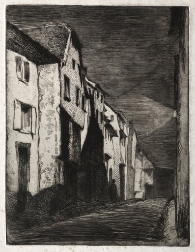 Twelve Etchings from Nature: Street in Saverne