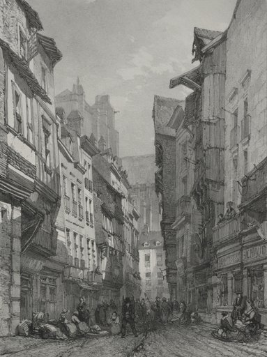 Voyages pittoresques et romantiques dans l'ancienne France. Bretagne: Grande rue vieille à Nantes
