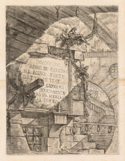 The Prisons: Title Page -- Interior of a Prison