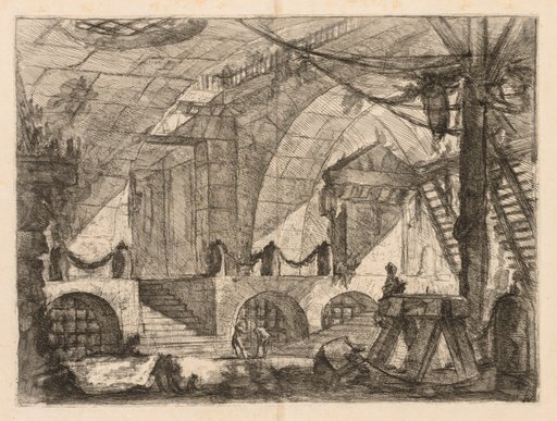 The Prisons: An Arched Chamber with Posts and Chains