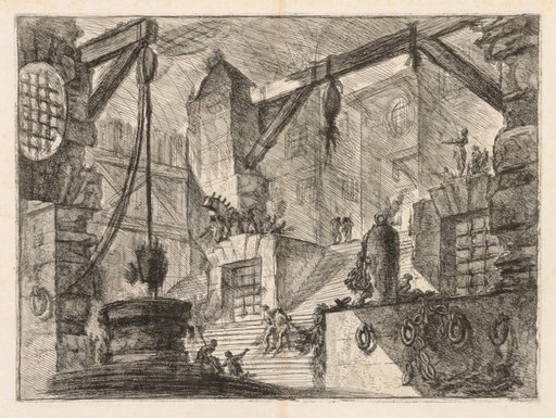 The Prisons: Colonnaded Interior with a Broad Stair