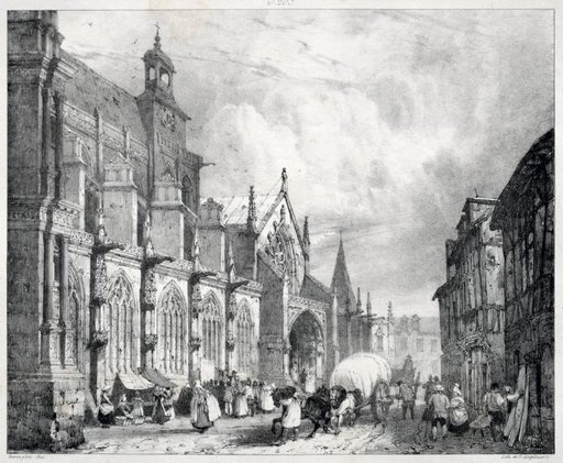 Voyages pittoresques et romantiques dans l'ancienne France, Normandie: Église de Saint Gervais et Saint Protais à Gisors