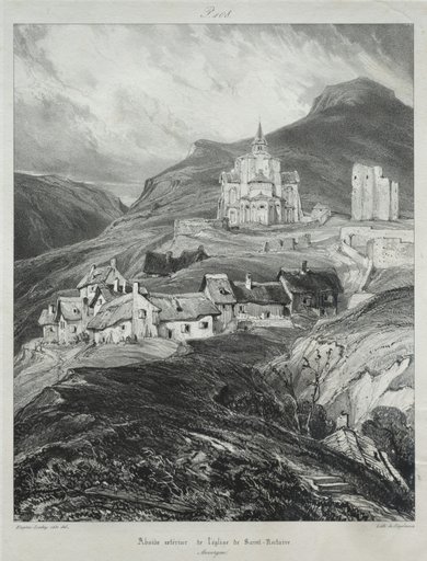 Voyages pittoresques et romantiques dans l'ancienne France, Auvergne: Abside de l'église de Saint Nectaire