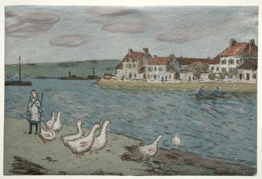 The River Bank or Geese