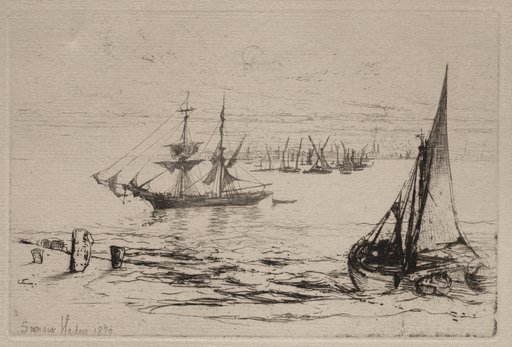 A Brig at Anchor
