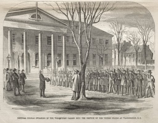 General Thomas Swearing in the Volunteers Called into the Service of the United States at Washington, D.C.