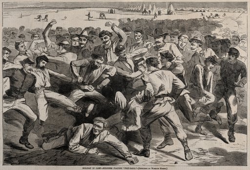 Holiday in Camp - Soldiers Playing "Foot-Ball"