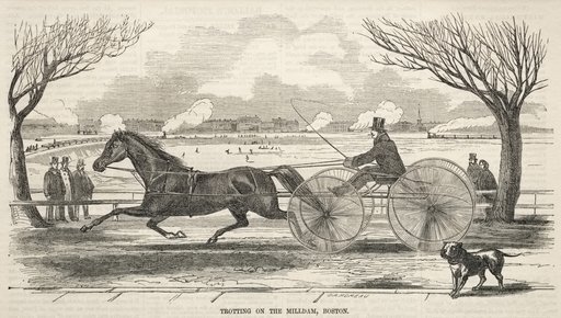 Trotting on the Mill Dam, Boston