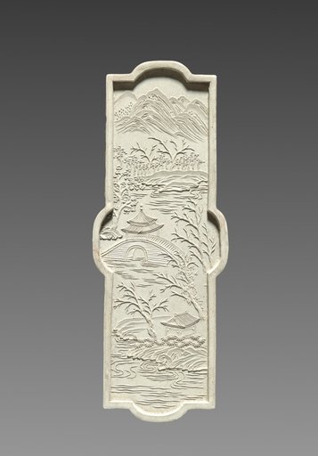 Ink Stick from an Imperially Commissioned Set of Ink Stick with Images and Poems of Famous West Lake Sites